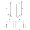 Mexen Lunar-F сгъваеми душ врати десни 90 см, прозрачни, gun metal - 836-090-000-95-00-P