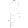 Mexen Mana самостоятелна мивка 45 x 45 cm, бяла - 26074600