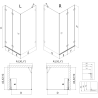 Mexen Lunar-F сгъваема душ кабина лява 90 x 80 см, прозрачна, хром - 836-090-080-01-00-L