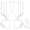 Mexen Lunar-F L сгъваема лява душ кабина 95 x 80 см, прозрачна, хром - 836L-095-080-01-00-L