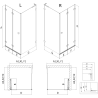 Mexen Lunar-F L сгъваема лява душ кабина 95 x 80 см, прозрачна, мат никел - 836L-095-080-97-00-L