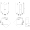 Mexen Lunar-F Duo сгъваема душ кабина 100 x 80 см, прозрачна, матирано мед - 836-100L-080P-65-00
