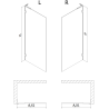 Mexen Lunar L Душ стена Walk-in лява 100 x 200 см, прозрачна 8 мм, хром - 830L-100-000-01-00-L
