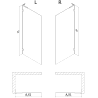 Mexen Lunar L стенен душ Walk-in ляв 50 x 200 см, прозрачен 8 мм, хром - 830L-050-000-01-00-L