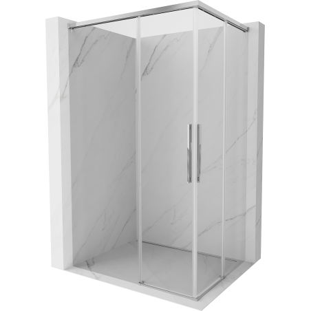 Mexen Rox Двойна плъзгаща се душ кабина 100 x 75 см, прозрачна, хром