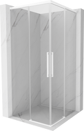 Mexen Rox Duo плъзгаща се душ кабина 85 x 85 cm, прозрачна, бяла - 8C2D-085-085-20-00