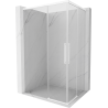Mexen Rox Двойна плъзгаща душ кабина 90 x 85 см, прозрачна, бяла - 8C2D-090-085-20-00