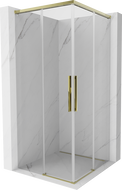 Mexen Rox Duo плъзгаща се душ кабина 75 x 75 cm, прозрачно, златно - 8C2D-075-075-50-00