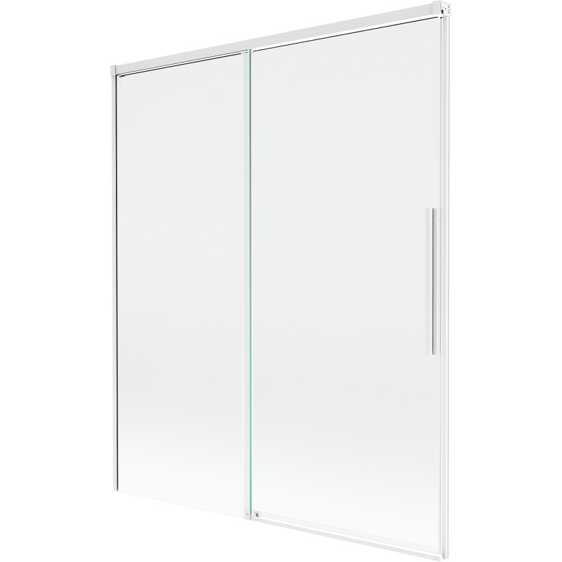 Mexen Rox двукрилен плъзгащ се параван за вана 140 x 150 cm, прозрачен, бял