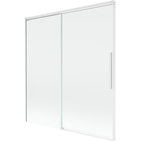 Mexen Rox двукрилен плъзгащ параван за вана 150 x 150 см, прозрачен, бял - 8C9-150-001-20-00