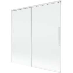 Mexen Rox параван за вана, плъзгащ се с 2 крила 160 x 150 см, прозрачен, бял - 8C9-160-001-20-00