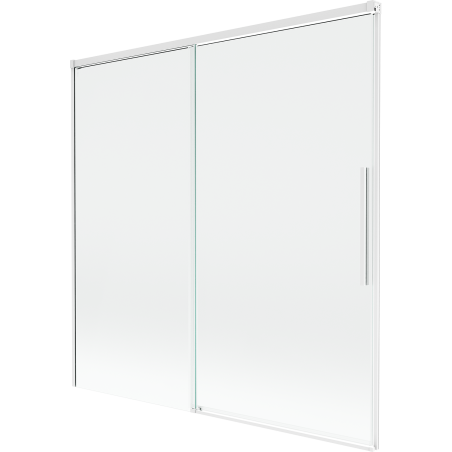 Mexen Rox параван за вана, плъзгащ се с 2 крила 160 x 150 см, прозрачен, бял - 8C9-160-001-20-00