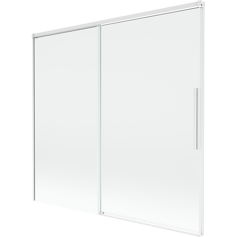 Mexen Rox параван за вана 2-крилен плъзгащ се 170 x 150 см, прозрачен, бял - 8C9-170-001-20-00