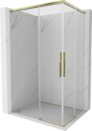 Mexen Rox Двойна плъзгаща се душ кабина 100 x 80 см, прозрачна, златиста