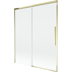 Mexen Rox параван за вана с 2 крила, плъзгащ се, 140 x 150 см, прозрачен, златен - 8C9-140-001-50-00