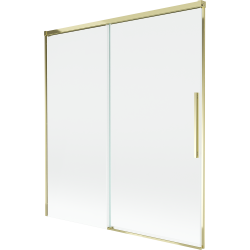 Mexen Rox 2-крилен плъзгащ се параван за вана 150 x 150 см, прозрачен, златен
