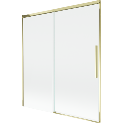 Mexen Rox душ параван 2-крилен плъзгащ се 150 х 150 см, прозрачен, златист - 8C9-150-001-50-00