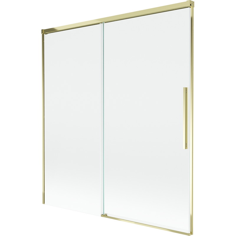 Mexen Rox 2-крилен плъзгащ се параван за вана 150 x 150 см, прозрачен, златен
