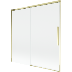 Mexen Rox душ параван, плъзгащ се, 2-крила, 160 x 150 см, прозрачен, златист - 8C9-160-001-50-00