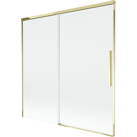 Mexen Rox душ параван, плъзгащ се, 2-крила, 160 x 150 см, прозрачен, златист - 8C9-160-001-50-00