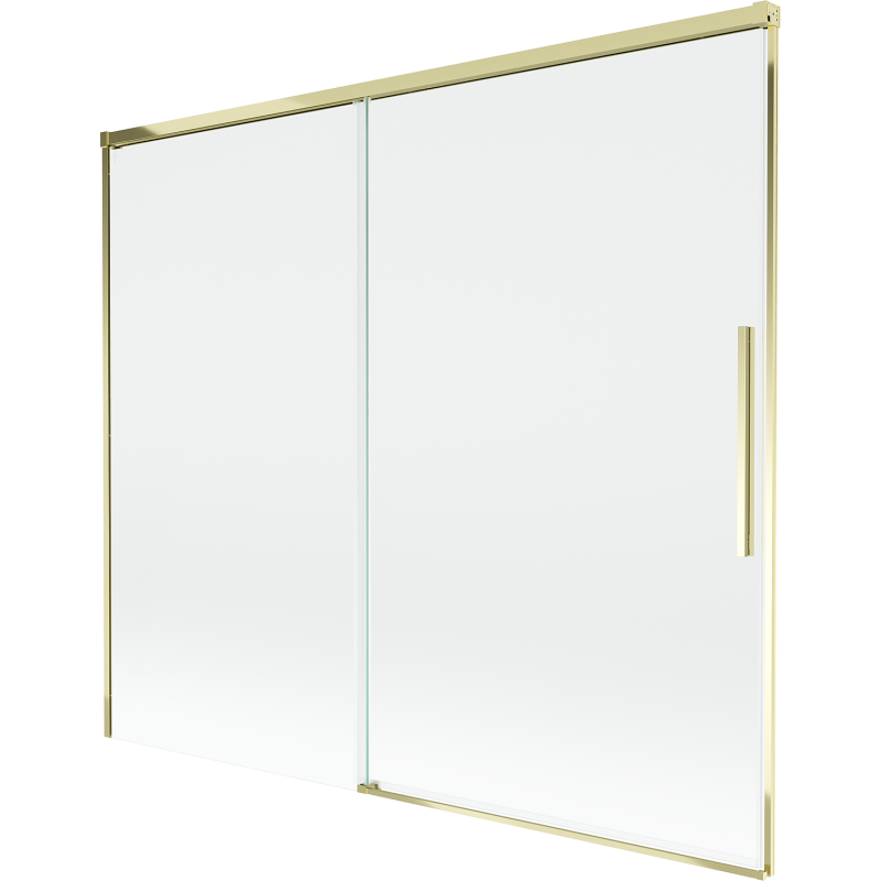 Mexen Rox параван за вана с две плъзгащи се крила 180 x 150 см, прозрачен, златист - 8C9-180-001-50-00