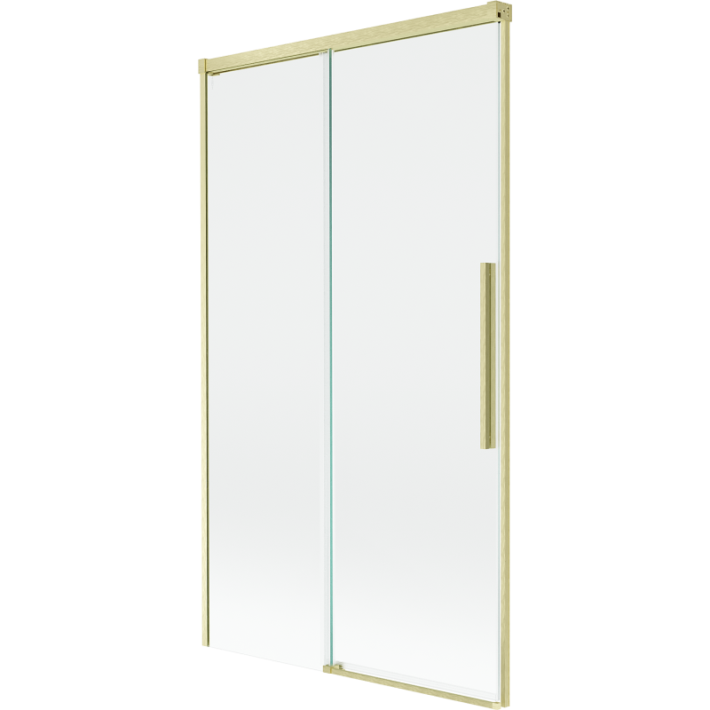 Mexen Rox двукрилен плъзгащ се параван за вана 100 x 150 см, прозрачен, златист четкан - 8C9-100-001-55-00
