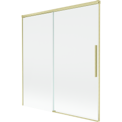 Mexen Rox 2-крилен плъзгащ се преграда за баня 150 x 150 см, прозрачен, златен