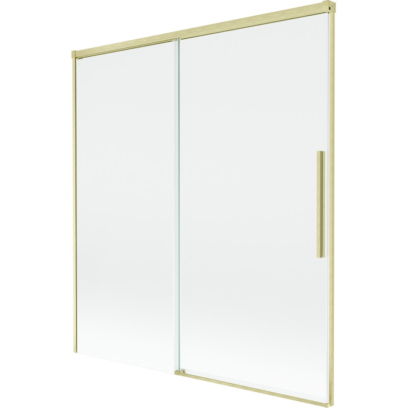 Mexen Rox 2-крилен плъзгащ се преграда за баня 150 x 150 см, прозрачен, златен