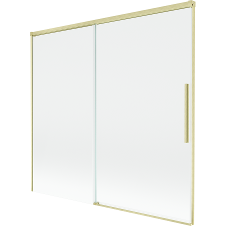 Mexen Rox двукрилен разтегателен параван за вана 170 x 150 см, прозрачен, златист матов - 8C9-170-001-55-00