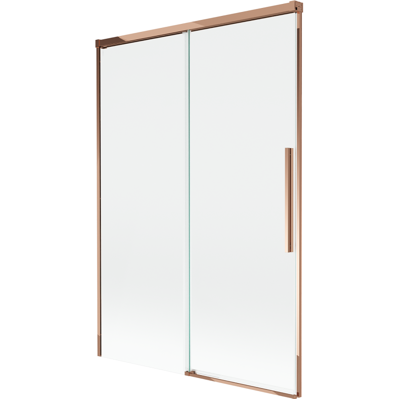 Mexen Rox плъзгащ се параван за вана 2-крилен 120 x 150 см, прозрачен, розово злато - 8C9-120-001-60-00