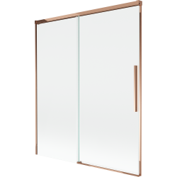 Mexen Rox параван за вана, 2-крилов, плъзгащ се, 140 x 150 cm, прозрачен, розово злато - 8C9-140-001-60-00