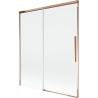 Mexen Rox параван за вана, 2-крилов, плъзгащ се, 140 x 150 cm, прозрачен, розово злато - 8C9-140-001-60-00