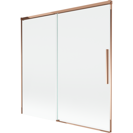 Mexen Rox двукрилен плъзгащ се параван за вана 160 x 150 см, прозрачен, розово злато - 8C9-160-001-60-00