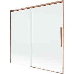 Mexen Rox двукрила подвижна преграда за баня, 170 x 150 см, прозрачна, розово злато - 8C9-170-001-60-00