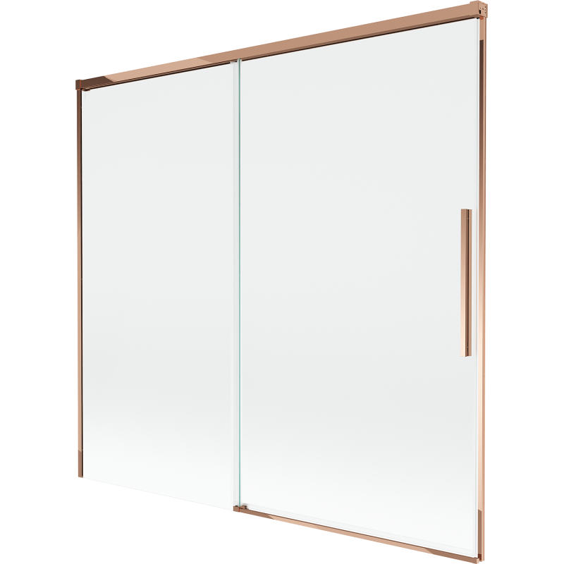 Mexen Rox двукрила подвижна преграда за баня, 170 x 150 см, прозрачна, розово злато - 8C9-170-001-60-00