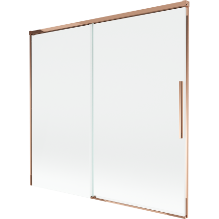Mexen Rox двукрила подвижна преграда за баня, 170 x 150 см, прозрачна, розово злато - 8C9-170-001-60-00