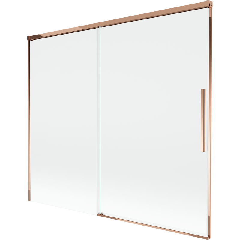Mexen Rox двукрилен плъзгащ се параван за вана 180 x 150 см, прозрачен, розово злато - 8C9-180-001-60-00