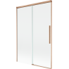 Mexen Rox двукрилен плъзгащ се параван за вана 120 x 150 cm, прозрачен, четкана мед - 8C9-120-001-65-00