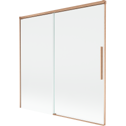 Mexen Rox параван за вана с 2 крила, плъзгащ се 160 x 150 см, прозрачен, изчеткана мед - 8C9-160-001-65-00