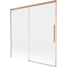 Mexen Rox параван за вана с 2 крила, плъзгащ се 160 x 150 см, прозрачен, изчеткана мед - 8C9-160-001-65-00