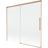Mexen Rox двукрилен разтегателен параван за вана 170 x 150 см, прозрачен, четкана мед - 8C9-170-001-65-00