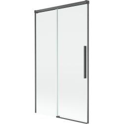 Mexen Rox двукрилен сгъваем параван за вана 100 x 150 см, прозрачен, четка сивка - 8C9-100-001-66-00