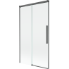 Mexen Rox двукрилен сгъваем параван за вана 100 x 150 см, прозрачен, четка сивка - 8C9-100-001-66-00