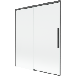 Mexen Rox параван за вана 2-крилен издърпващ се 140 x 150 см, прозрачен, оръжеен сив матиран - 8C9-140-001-66-00