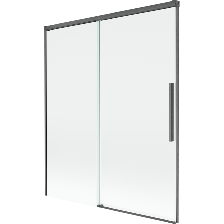 Mexen Rox параван за вана 2-крилен издърпващ се 140 x 150 см, прозрачен, оръжеен сив матиран - 8C9-140-001-66-00