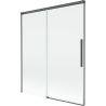 Mexen Rox параван за вана 2-крилен издърпващ се 140 x 150 см, прозрачен, оръжеен сив матиран - 8C9-140-001-66-00