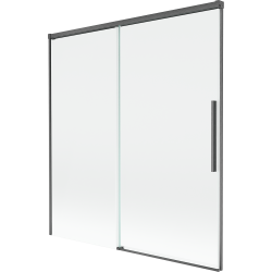 Mexen Rox душ паравани 2-крилен плъзгащ се 150 x 150 см, прозрачен, матово сив-оръжеен - 8C9-150-001-66-00