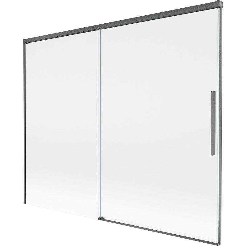 Mexen Rox двукрилен плъзгащ се параван за вана 190 x 150 cm, прозрачен, четкана
