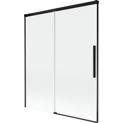 Mexen Rox плъзгащ екран за вана с 2 крила 140 x 150 см, прозрачен, черен - 8C9-140-001-70-00