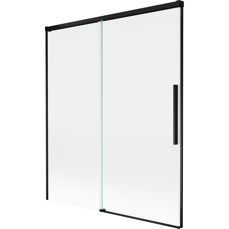 Mexen Rox плъзгащ екран за вана с 2 крила 140 x 150 см, прозрачен, черен - 8C9-140-001-70-00